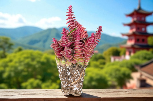 Red  Pagoda- Crassula Capitella Subspecies Thyrsiflora